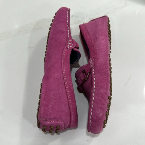France’s Valentine Charlie Loafer pink suede drivers size 6 1/2 - Picture 7 of 10